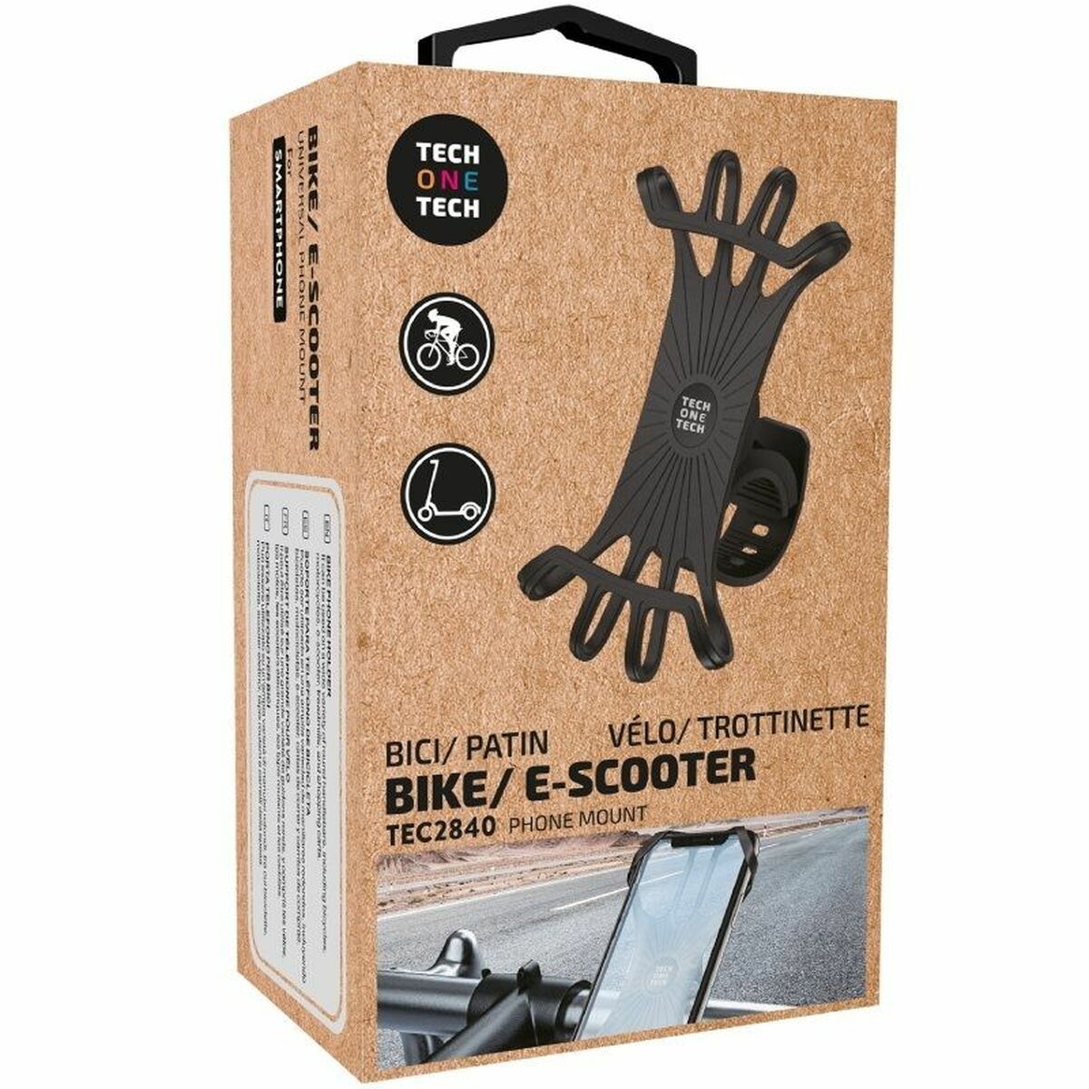 Support de téléphone pour vélo Tech One Tech TEC2840 en silicone