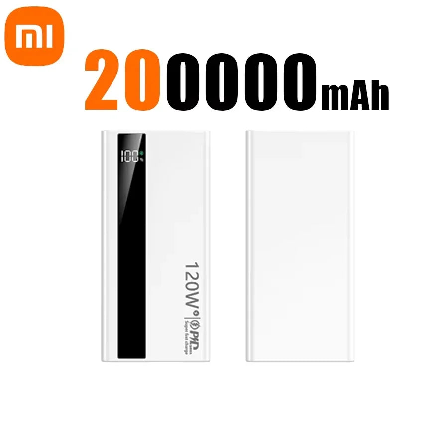 Xiaomi 500000mAh High Capacity PowerBank 120W Super Fast Charging Portable External Battery Powerbank for iphone Huawei