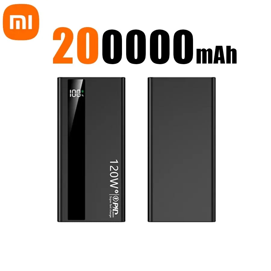 Xiaomi 500000mAh High Capacity PowerBank 120W Super Fast Charging Portable External Battery Powerbank for iphone Huawei
