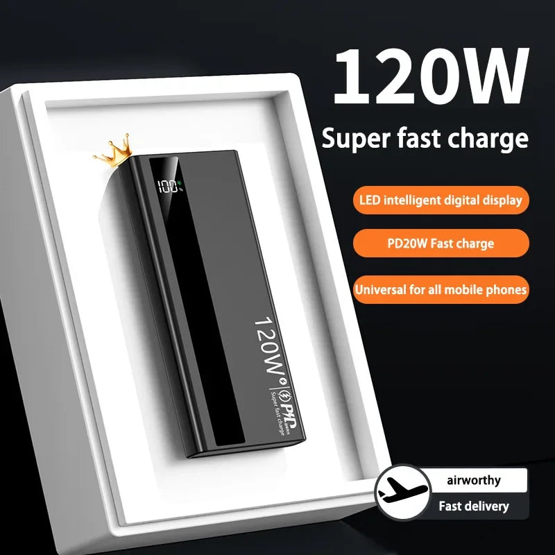 Xiaomi 500000mAh High Capacity PowerBank 120W Super Fast Charging Portable External Battery Powerbank for iphone Huawei