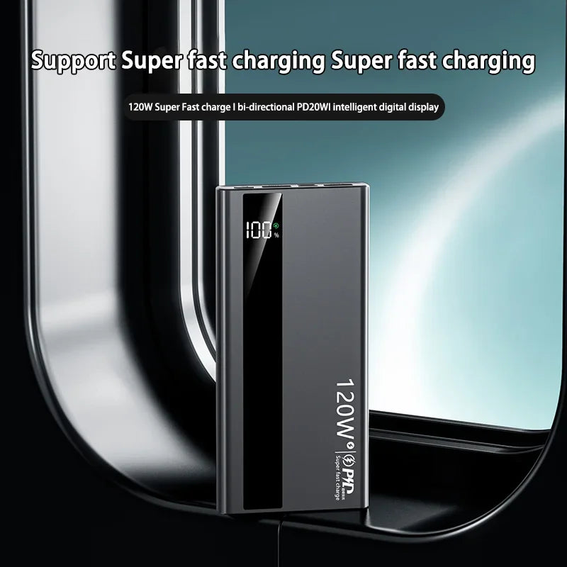 Xiaomi 500000mAh High Capacity PowerBank 120W Super Fast Charging Portable External Battery Powerbank for iphone Huawei